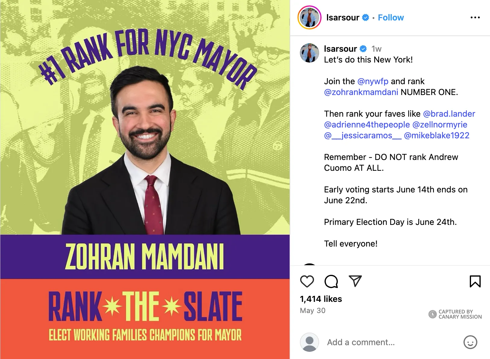 Linda Sarsour Endorsing Mamdani for Mayor